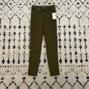 Free people army green skinny jeans new 25